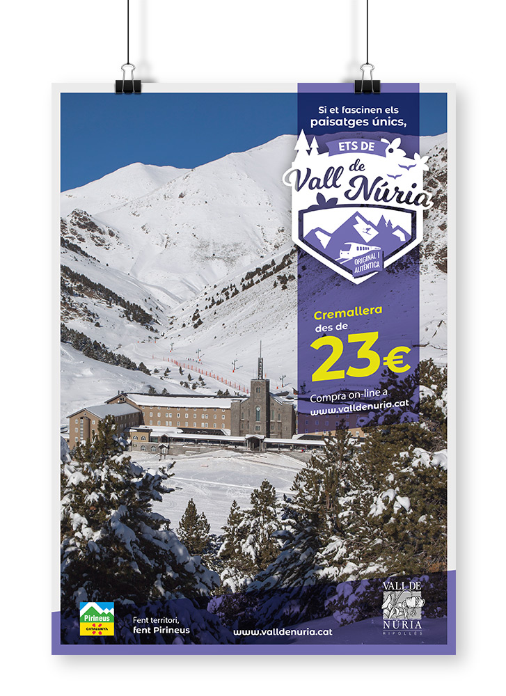 Campanya d'hivern per les estacions d'esquí de la divisió de Turisme i Muntanya del Grup Ferrocarrils de la Generalitat de Catalunya