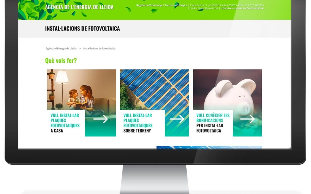 Disseny web Agència de l’Energia de Lleida